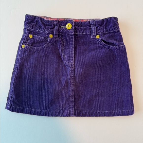 Mini Boden Girls Purple Corduroy Apple Skirt Size 7-8Y - Picture 2 of 4